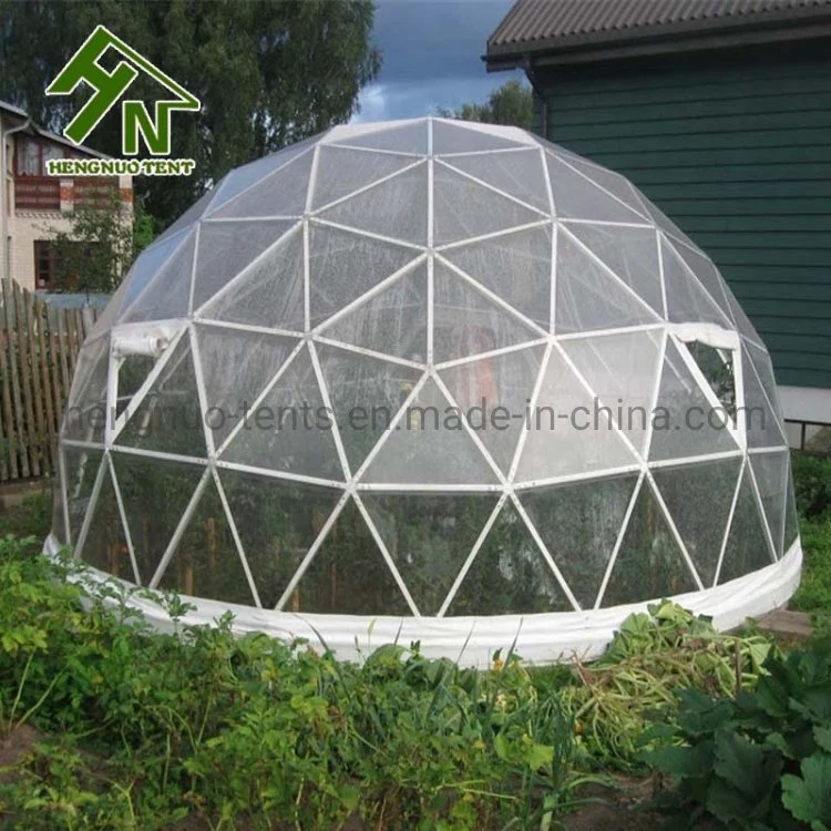 Popular Transparent PVC Cover Geodesic Dome Greenhouse