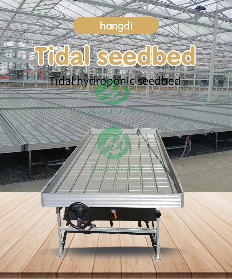 Agricultural Nursery Cultivation Greenhouse with Seedling Tray and Pole Rolling Workbench
